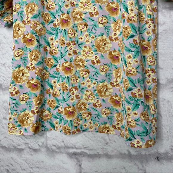 🔸BUNDLE ONLY🔸 |EUC| ALLEGRA K Floral Short Sleeve Blouse - Picture 3 of 6
